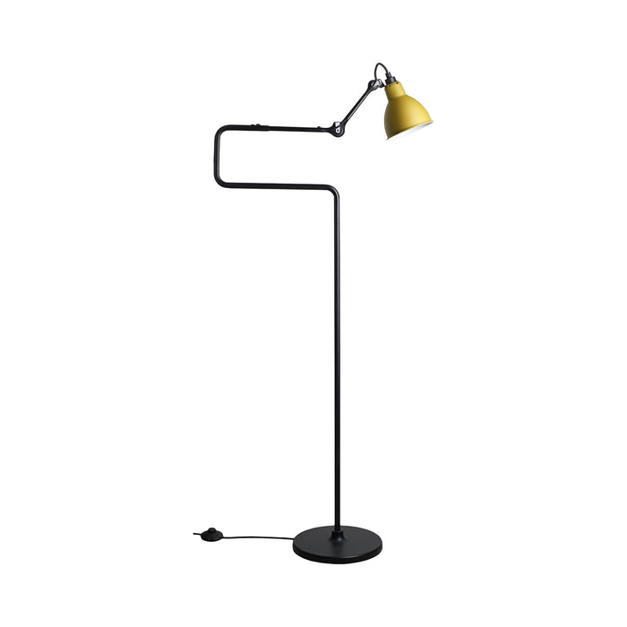 Lampe Gras N°411 LED Floor Lamp in Yellow (Round Shade).