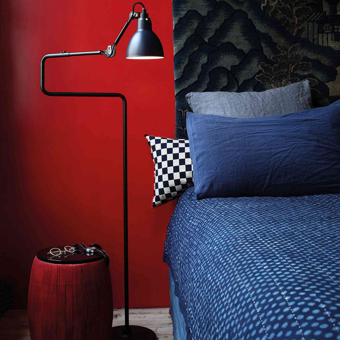 Lampe Gras N°411 LED Floor Lamp in bed room.