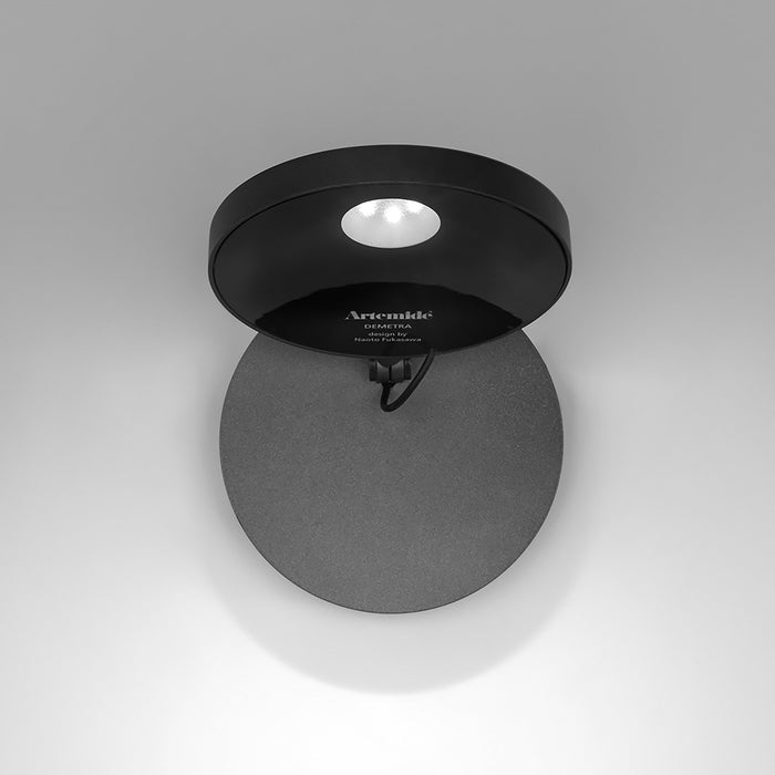 Demetra Spot LED Wall Light in Anthracite Grey/Off (2700K).