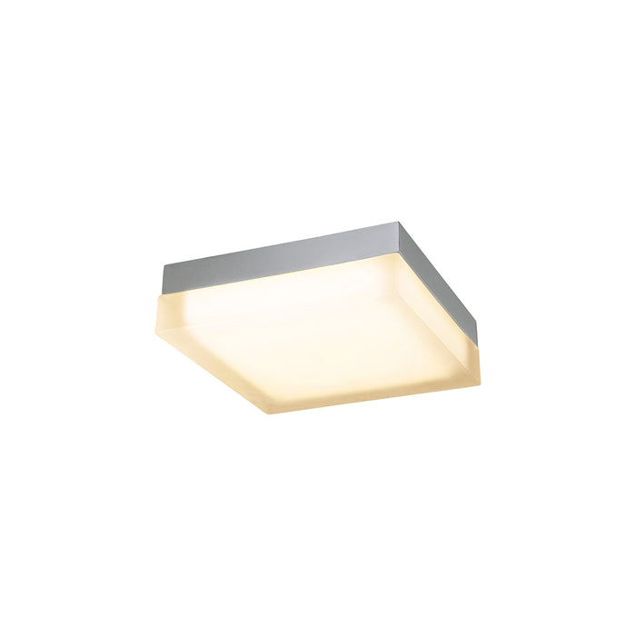 Dice LED Square Flush Mount Ceiling Light in Small/2700K/Brushed Nickel.