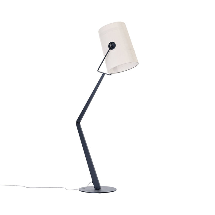 Fork Floor Lamp in Anthracite/Ivory.