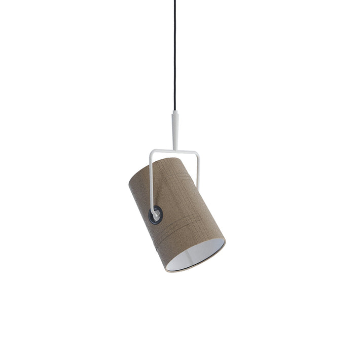 Fork Pendant Light in Ivory/Grey (Small).