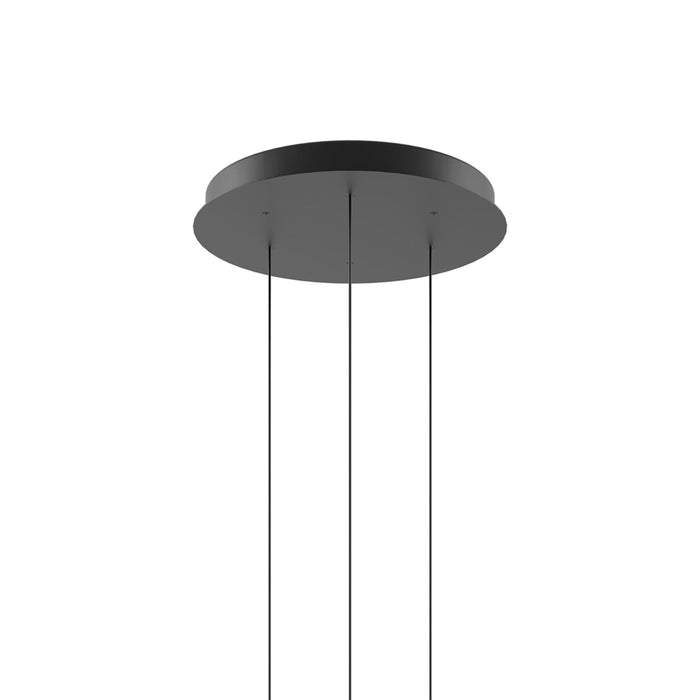 Round Canopy For Cluster in Matte Black (3-Light).