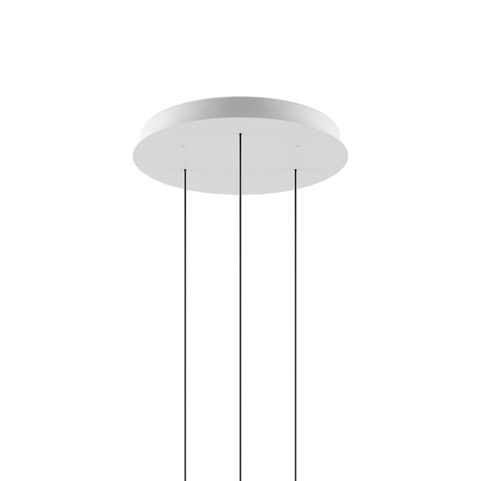 Round Canopy For Cluster in Matte White (3-Light).