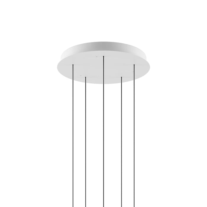 Round Canopy For Cluster in Matte White (5-Light).