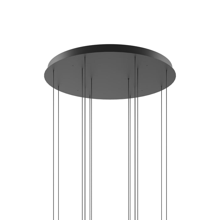 Round Canopy For Cluster in Matte Black (14-Light).