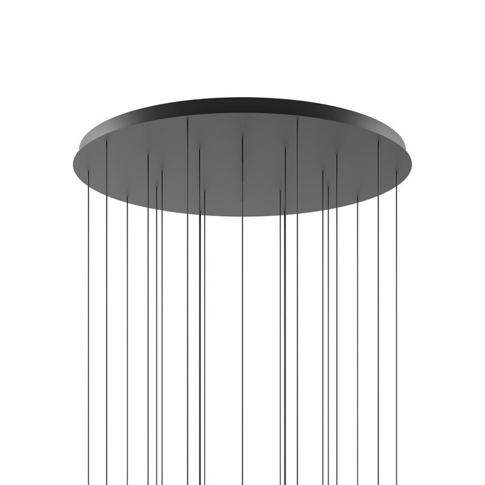 Round Canopy For Cluster in Matte Black (24-Light).