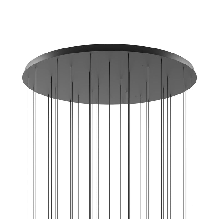 Round Canopy For Cluster in Matte Black (36-Light).