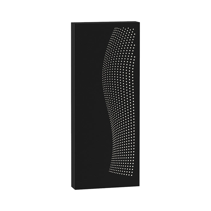 Dotwave™ Outdoor LED Wall Light in Textured Black/Rectangle.
