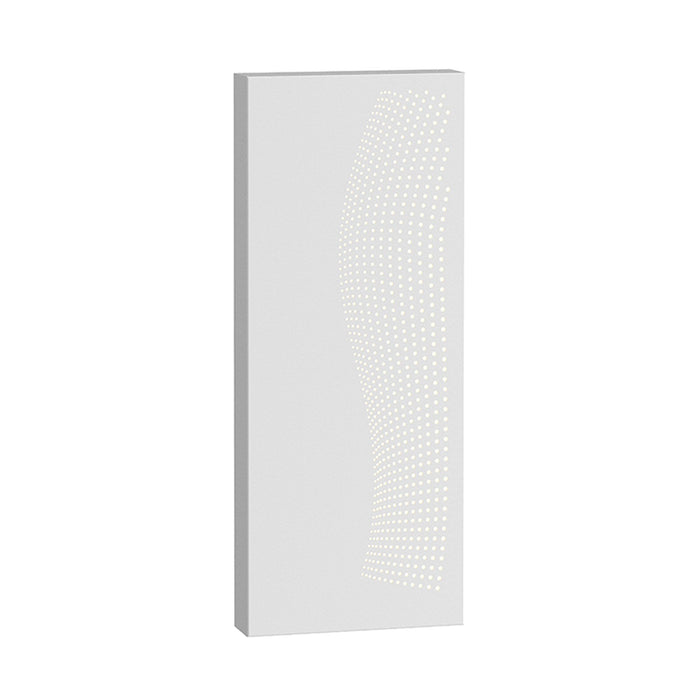 Dotwave™ Outdoor LED Wall Light in Textured White/Rectangle.