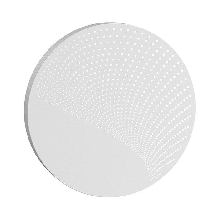 Dotwave™ Round Outdoor LED Wall Light in Large/Textured White.