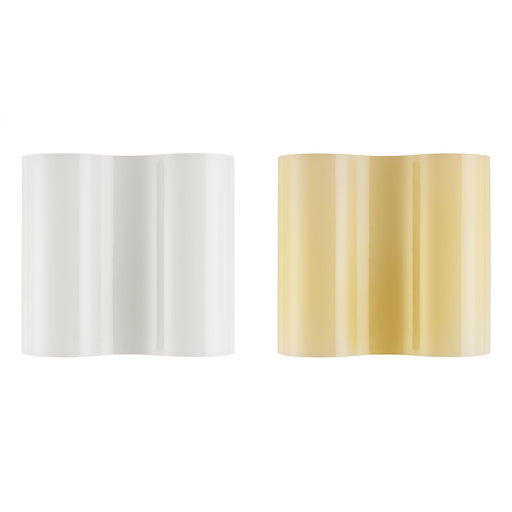 Double 07 Wall Light in White and Gold.