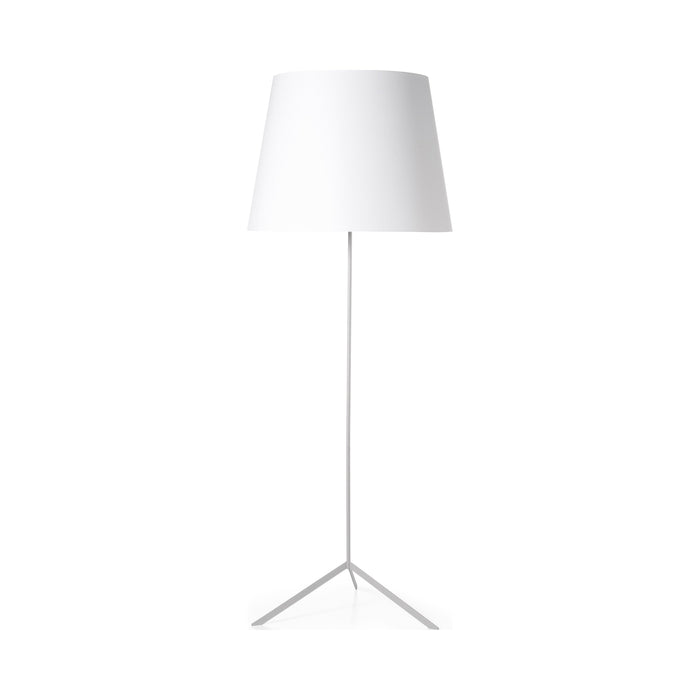 Double Shade Floor Lamp in White.