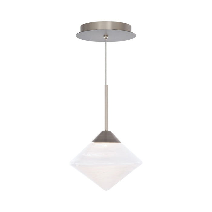 Chrysalis LED Mini Pendant Light in Brushed Nickel.