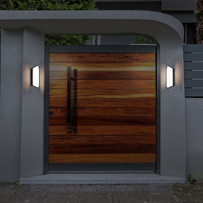 Corte Outdoor LED Wall Light in Outside area.