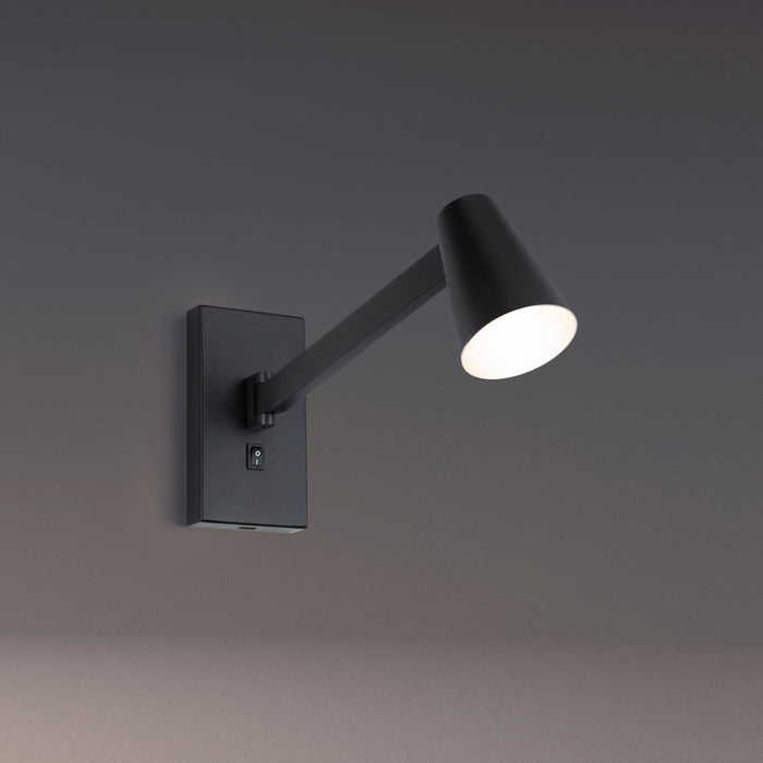 Grisham LED Swing Arm Wall Light in Detail.