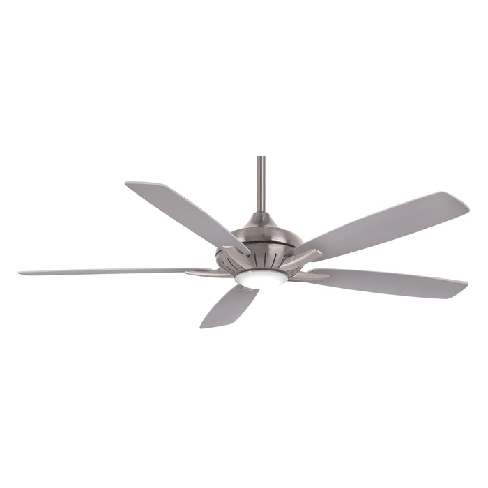 Dyno XL Smart LED Ceiling Fan in Brushed Nickel / Silver.
