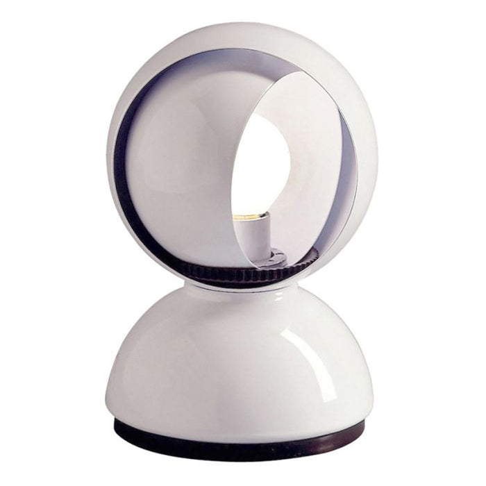 Eclisse Table Lamp in Polished White.
