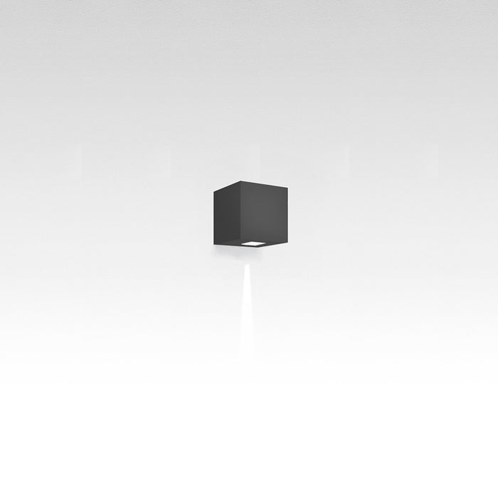 Effetto Square Outdoor LED Wall Light in Anthracite Grey/1 Beam Narrow Spot.