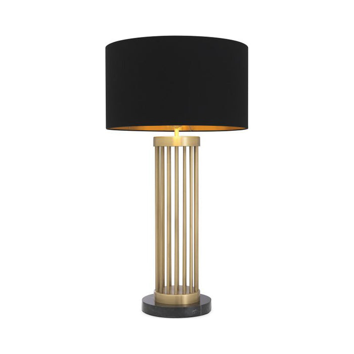Condo Table Lamp in Black Shade.