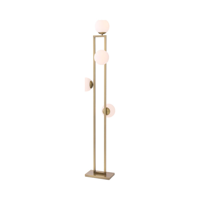 Pascal Floor Lamp in Light Brushed Brass.