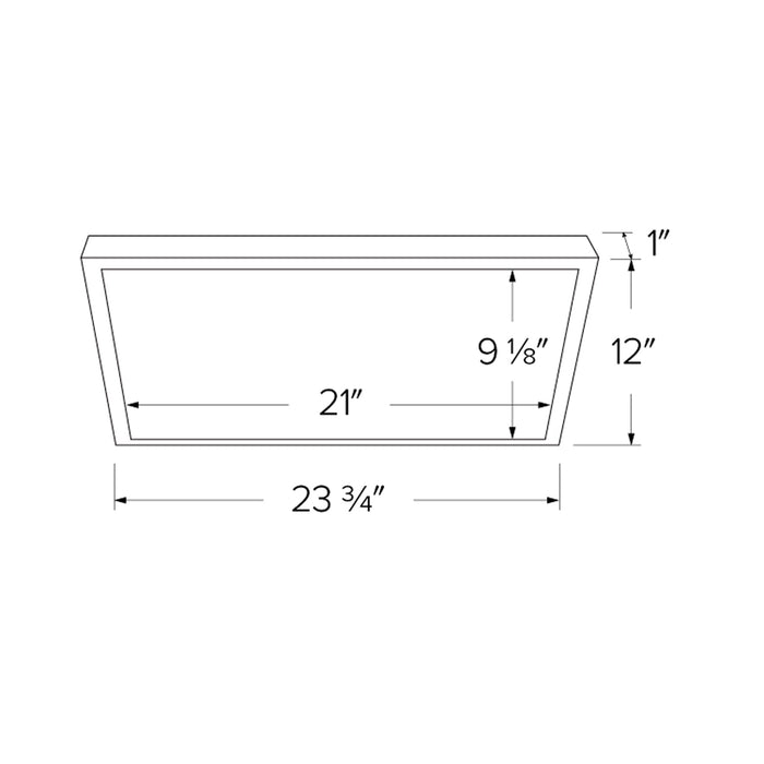 Sky Panels XL with 5-CCT Switch LED Ceiling Light - line drawing.
