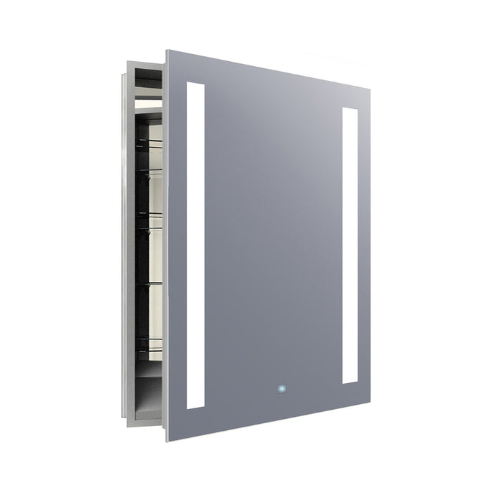 Ascension LED Mirrored Cabinet in Small/Right Door Swing.