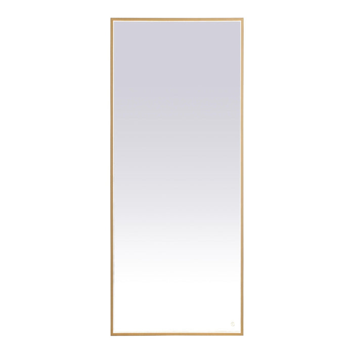 Pier LED Mirror Wall Light in Brass (30" x 72")
