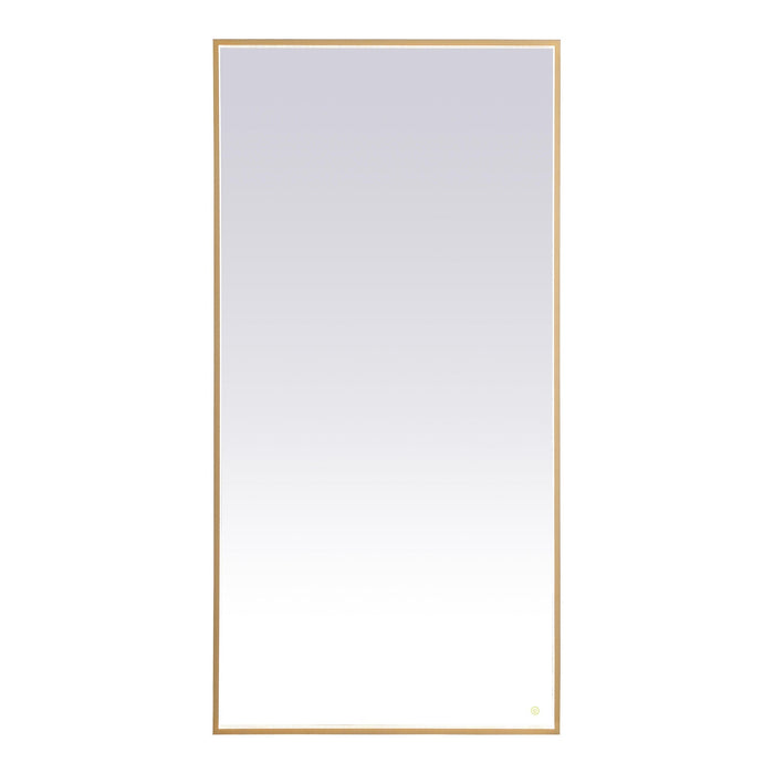 Pier LED Mirror Wall Light in Brass (36" x 72")