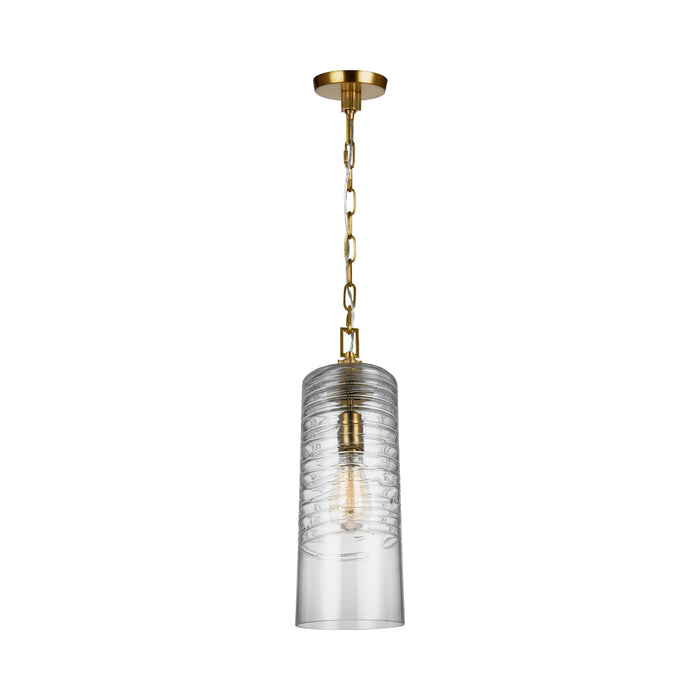 Elmore Cylinder Pendant Light in Clear.