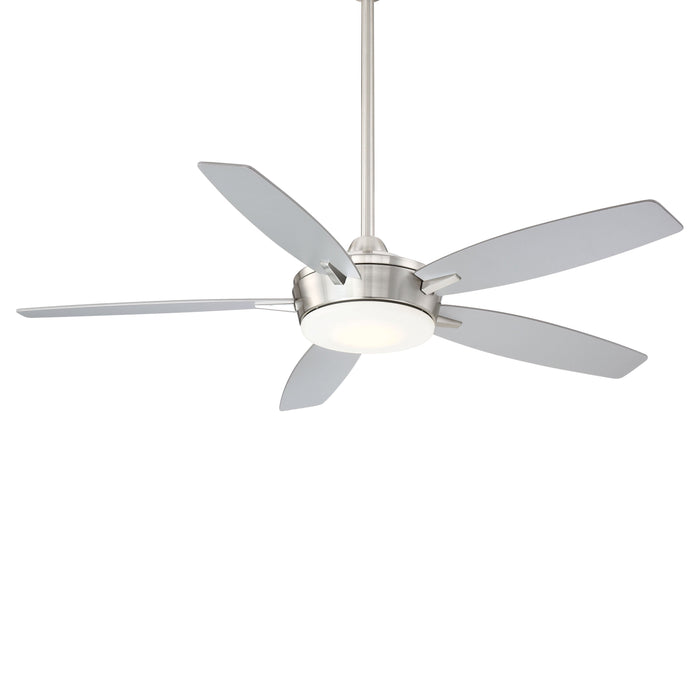 Espace LED Ceiling Fan in Brushed Nickel.