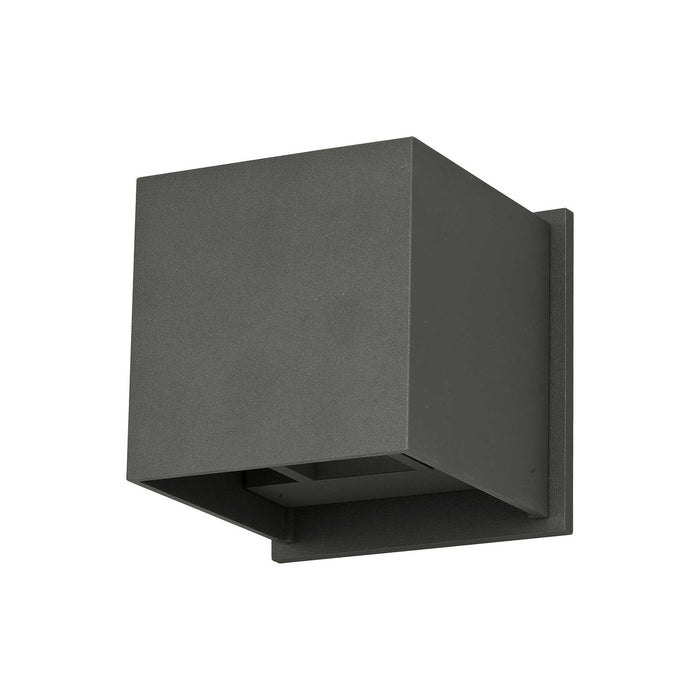 Alumilux Cube Outdoor LED Wall Light in Bronze (Small).