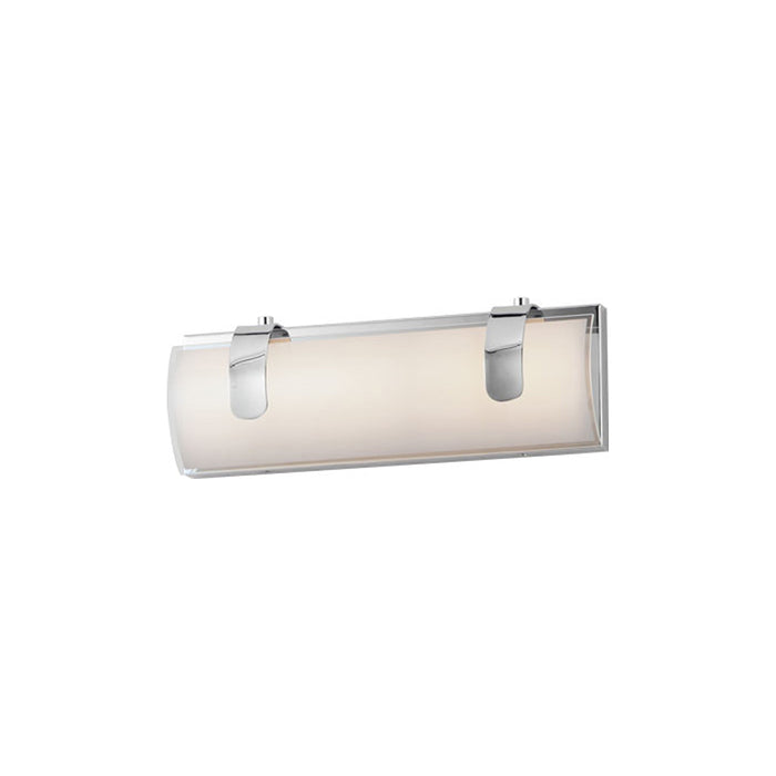 Clutch LED Vanity Wall Light in Polished Chrome (13-Inch).