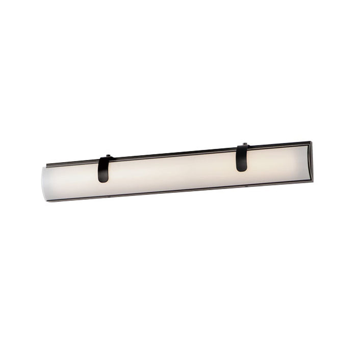 Clutch LED Vanity Wall Light in Black (30-Inch).