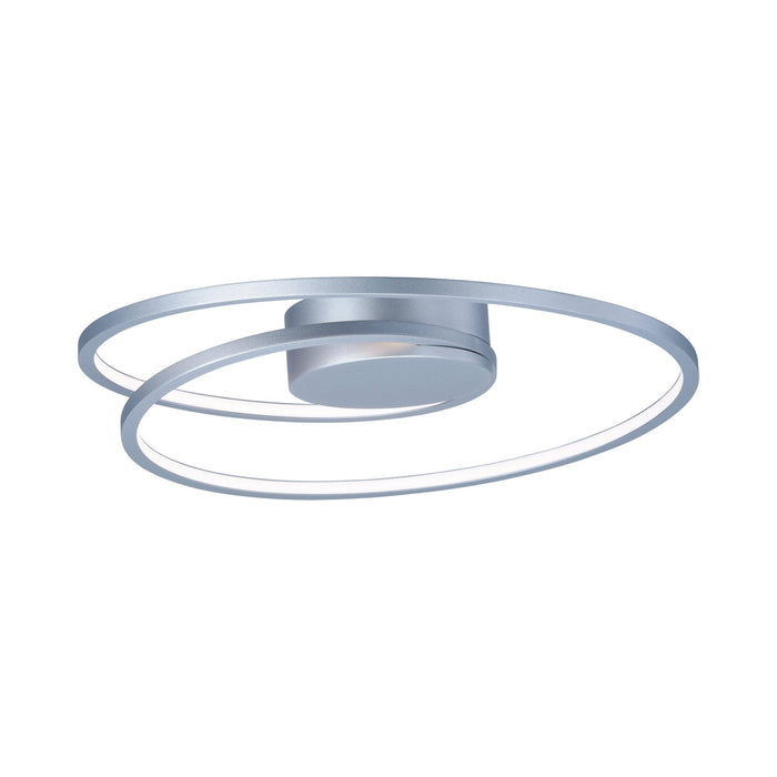 Cycle LED Flush Mount Ceiling Light in Matte Silver (18-Inch).