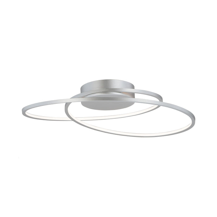 Cycle LED Flush Mount Ceiling Light in Matte Silver (24.5-Inch).