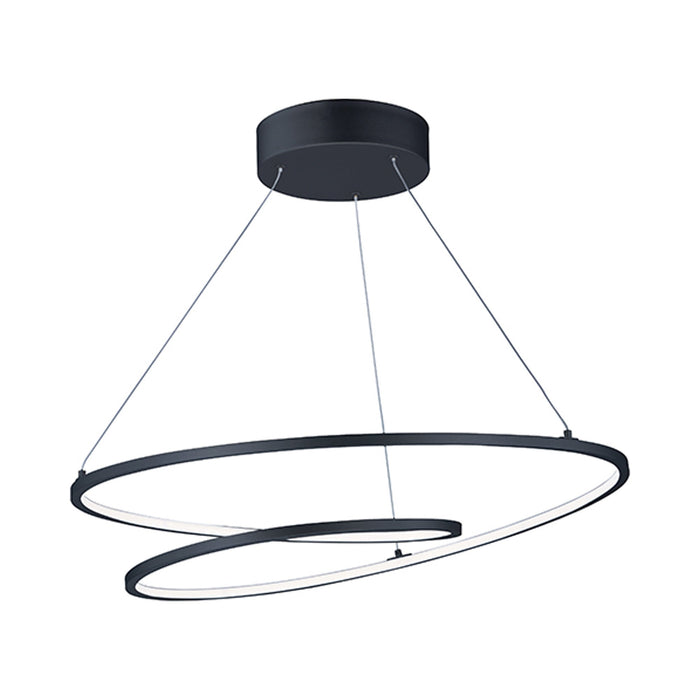 Cycle LED Pendant Light in Black (24.5-Inch).