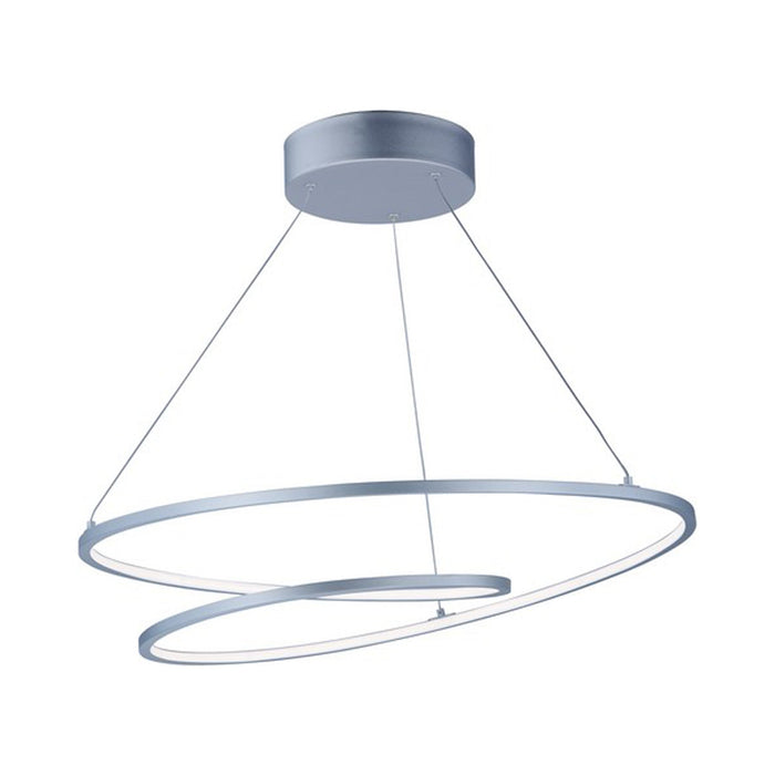 Cycle LED Pendant Light in Matte Silver (24.5-Inch).