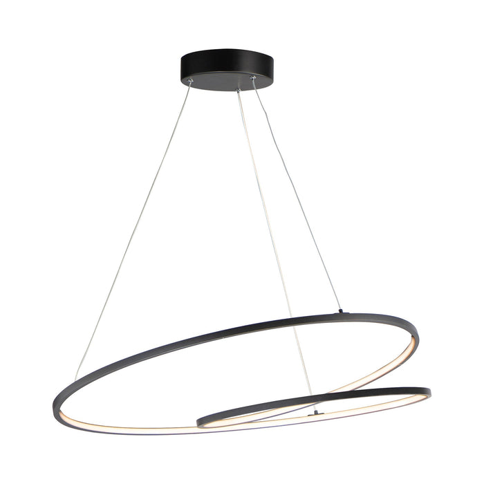 Cycle LED Pendant Light in Black (31.5-Inch).