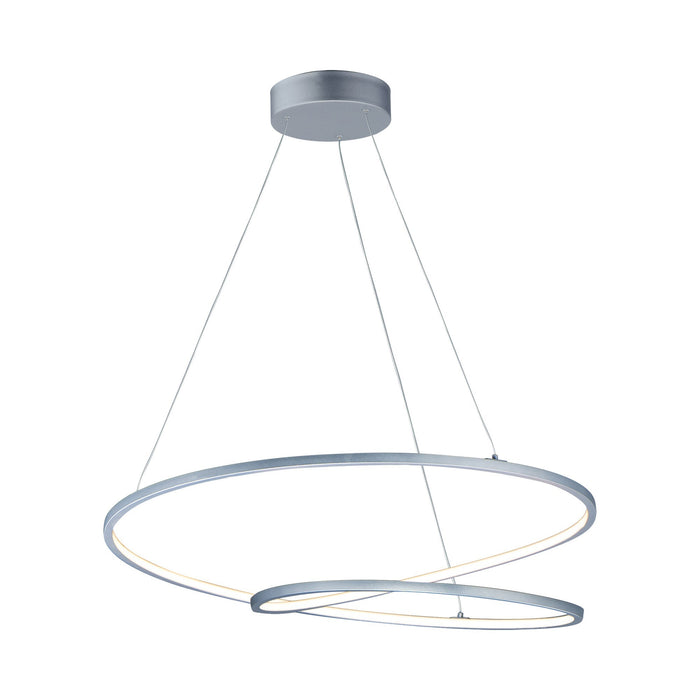 Cycle LED Pendant Light in Matte Silver (31.5-Inch).