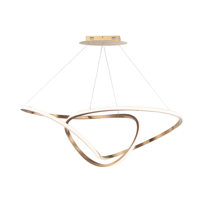 Perpetual LED Pendant Light in 46-Inch/Brushed Champagne.