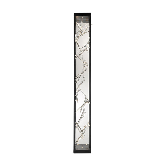 Aerie LED Wall Light in Black/Silver (Large).
