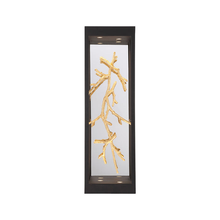 Aerie LED Wall Light in Black/Gold (Small).