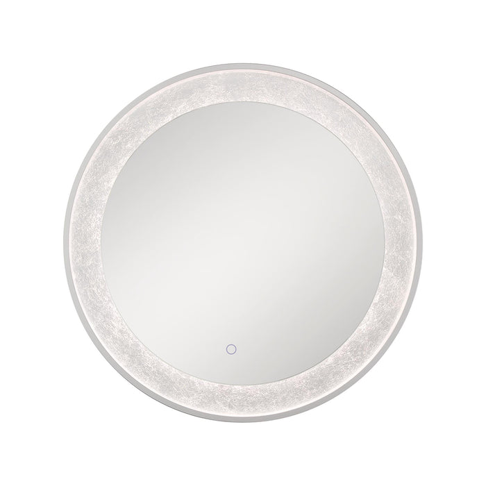 Anya LED Round Mirror in Silver.
