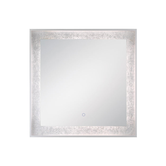 Anya LED Square Mirror in Silver.