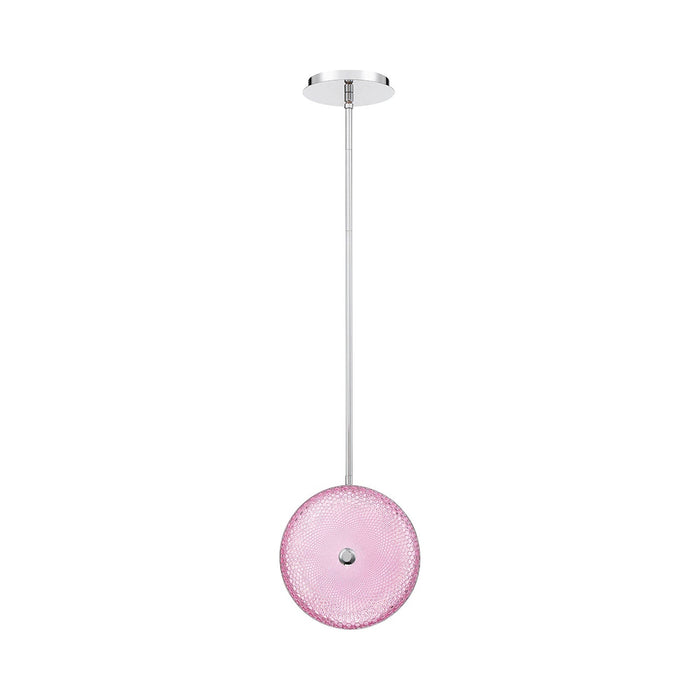 Caledonia LED Pendant Light in Pink (Small).