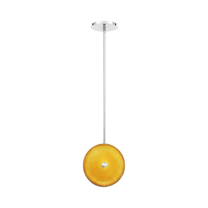 Caledonia LED Pendant Light in Yellow (Small).