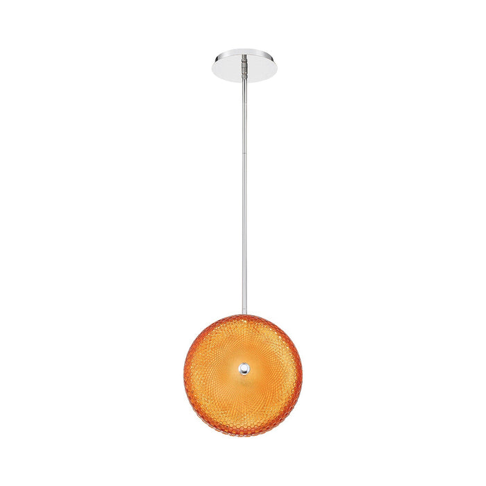 Caledonia LED Pendant Light in Orange (Large).