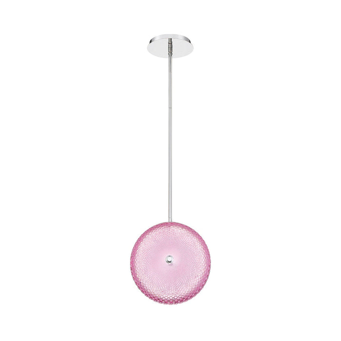 Caledonia LED Pendant Light in Pink (Large).