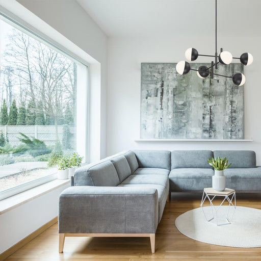 Fairmount LED Chandelier in living room.